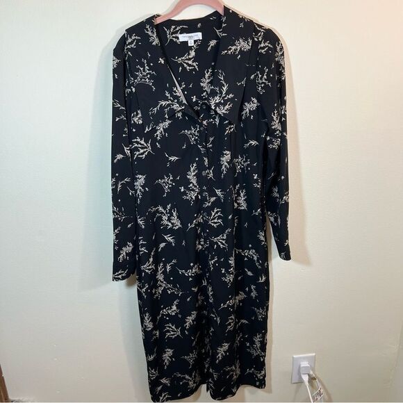 ✨ Sweet Baby Jamie Collared Button Up Dress Black 8 - Picture 3 of 15